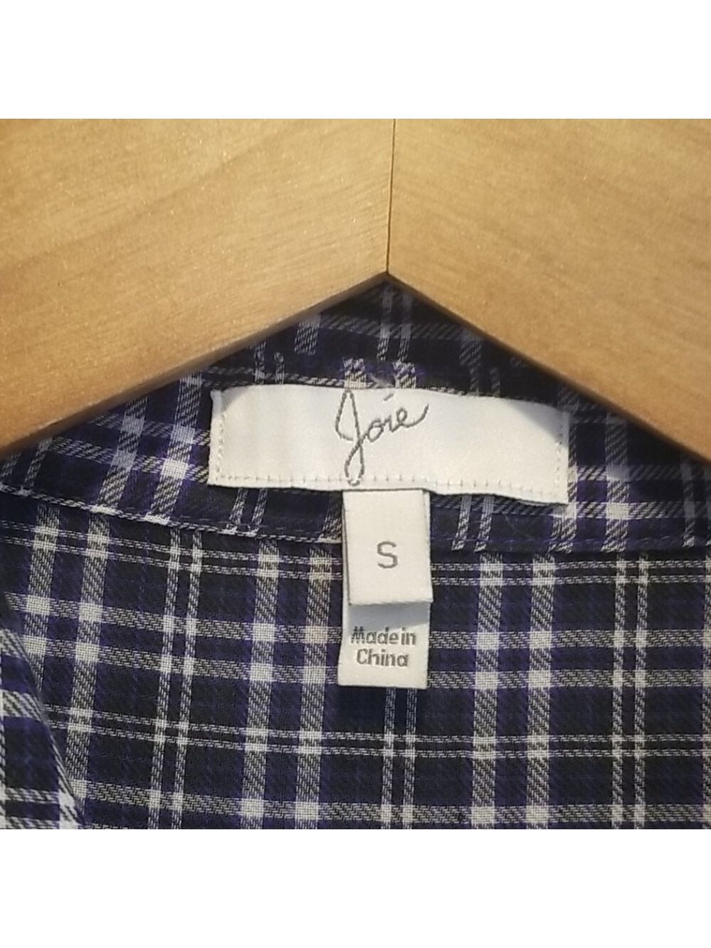 Joie Plaid Cotton Long Sleeve Button Down Shirt - Picture 5 of 8